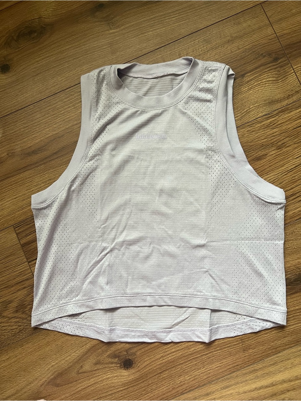 Lululemon Seamless Mesh Training Muscle Tank Top Lilac Gray M 6 / 8